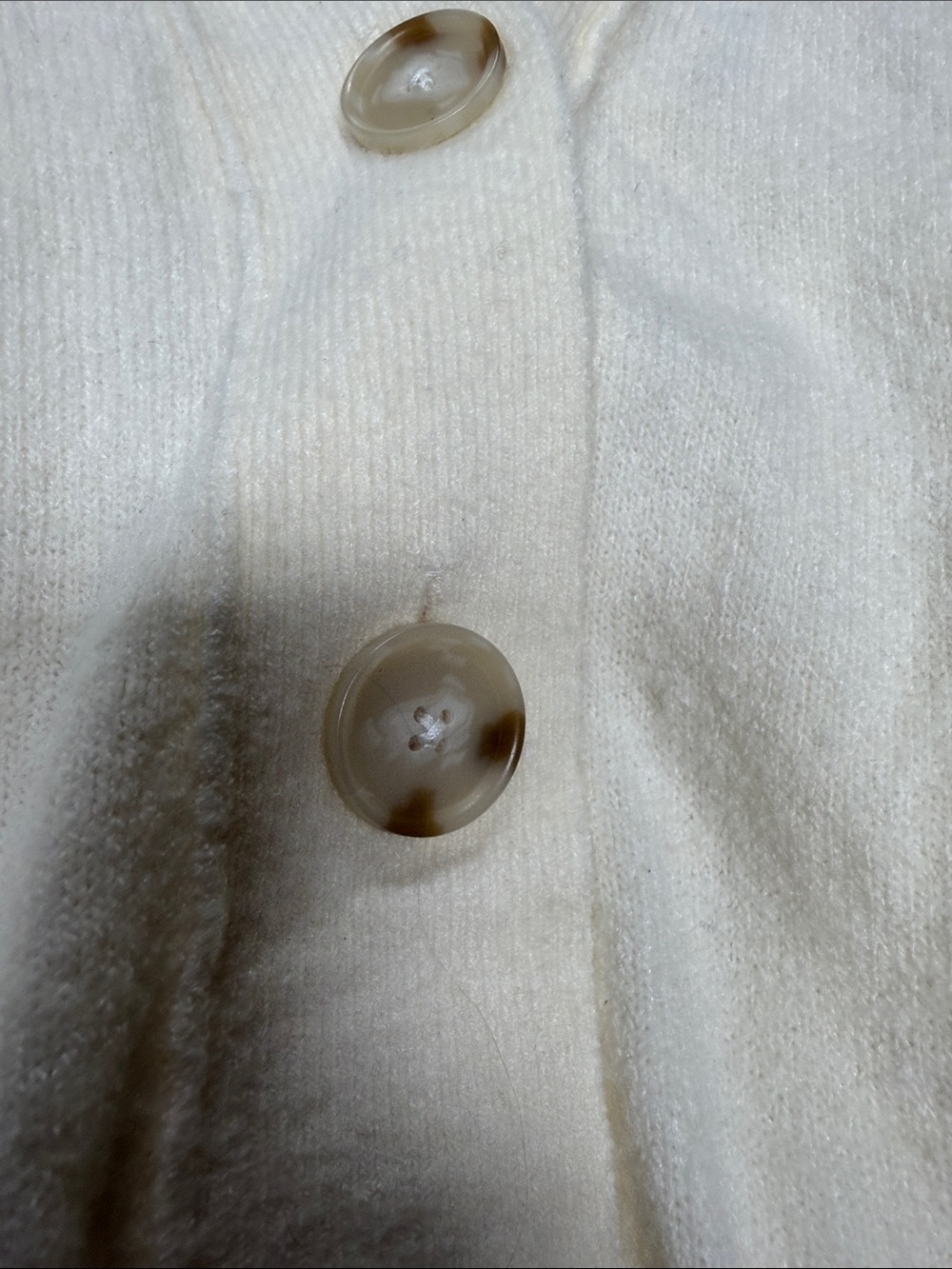 LOFT Ivory Button-Front Cardigan with Pockets - Picture 4 of 4